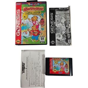 Berenstain Bears Camping Adventure Sega Genesis Cartridge Manual Case COMPLETE